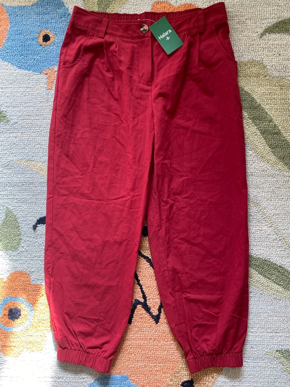 Halara - Mid Rise Casual Joggers with Pockets - COTTON - Russet Brown